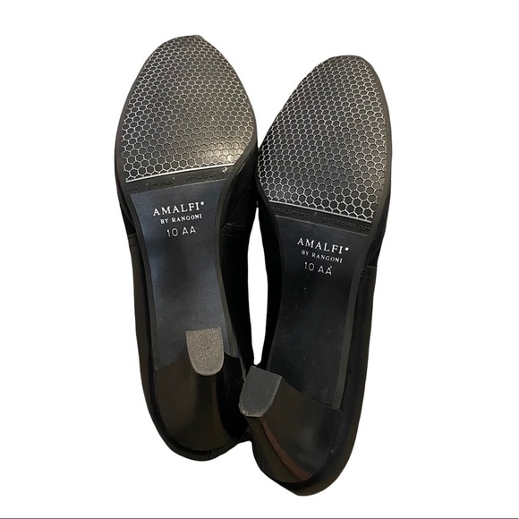 AMALFI | Black Leather Designer European Heel Ankle Boots Business Casual​​ - Picture 4 of 5